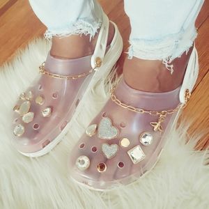 Transparent Bling Studs Rhinestone Glam Clogs